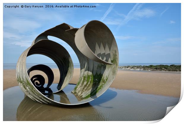 Mary's Shell On Cleveleys Beach Print by Gary Kenyon