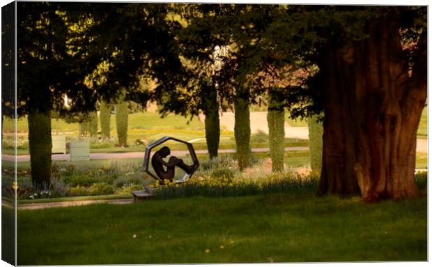 Modern sculpture at Trentham Gardens Canvas Print by Andrew Heaps