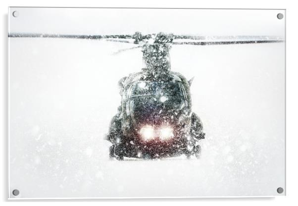Chinook Snow Storm Acrylic by J Biggadike