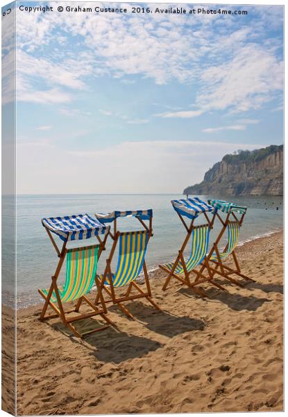 Shanklin Seafront Canvas Print by Graham Custance