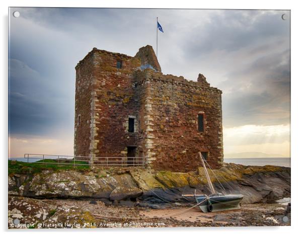 Portencross Castle Acrylic by Natasha Naylor