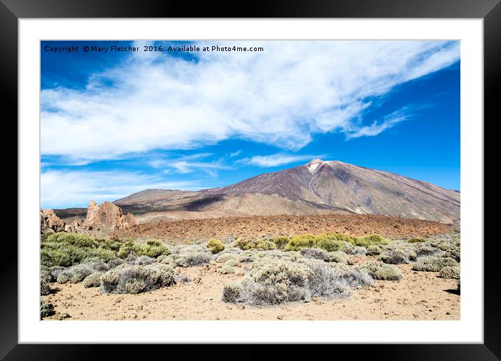 Mount Teide Framed Mounted Print by Mary Fletcher