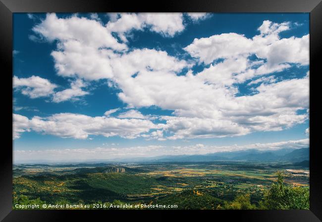 Cloudscape over the valley of Thessaly Framed Print by Andrei Bortnikau