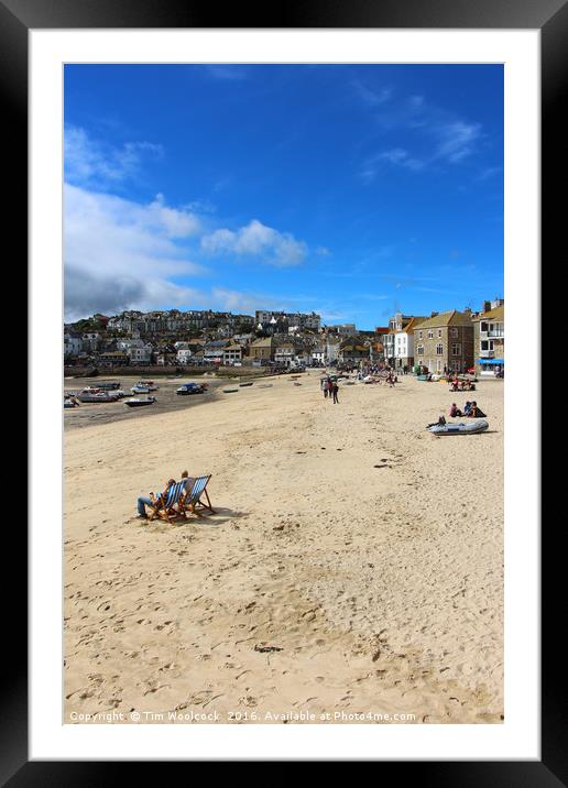 St Ives, Cornwall, England Framed Mounted Print by Tim Woolcock