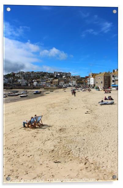 St Ives, Cornwall, England Acrylic by Tim Woolcock