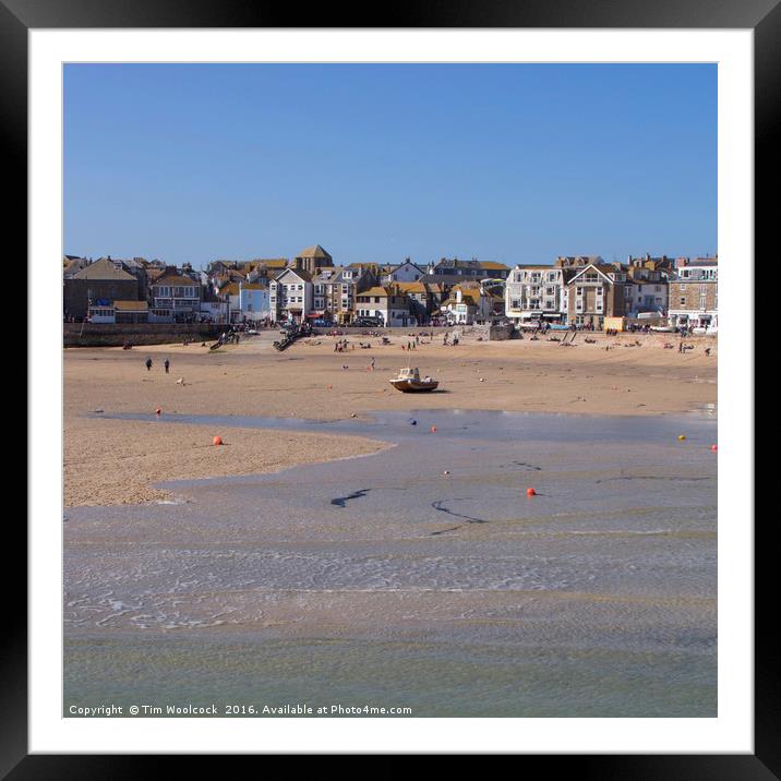 St Ives, Cornwall, England Framed Mounted Print by Tim Woolcock