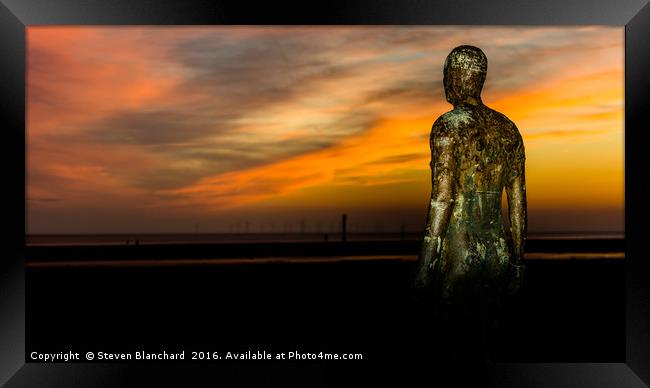 Iron man sunset 2 Framed Print by Steven Blanchard