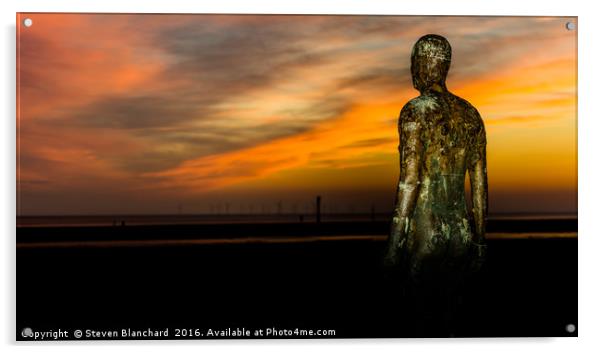 Iron man sunset 2 Acrylic by Steven Blanchard
