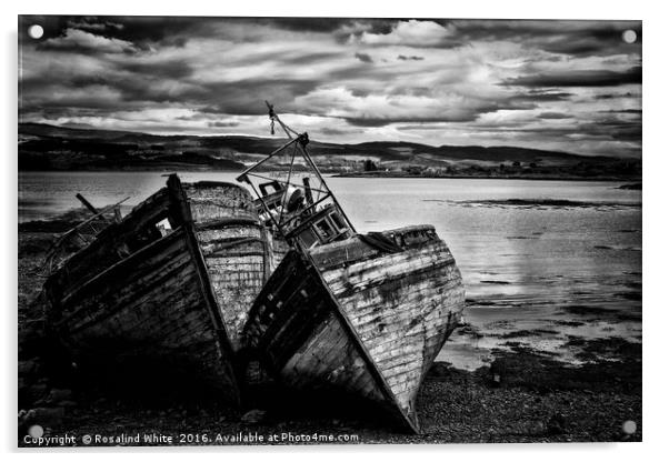 Salen Shipwrecks, Isle of Mull Acrylic by Rosalind White