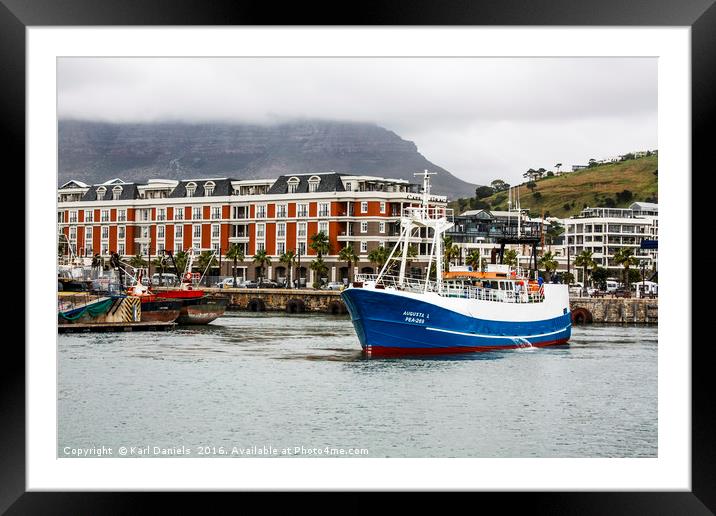 Waterfront Harbour Cape Town Framed Mounted Print by Karl Daniels