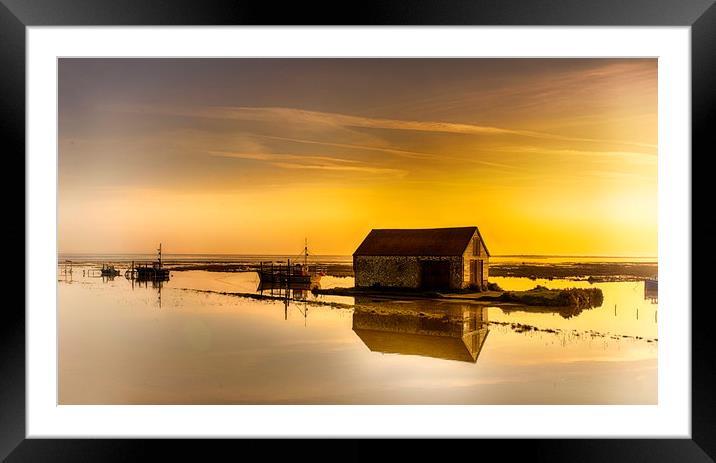 Thornham Harbour Sunrise Framed Mounted Print by Alan Simpson