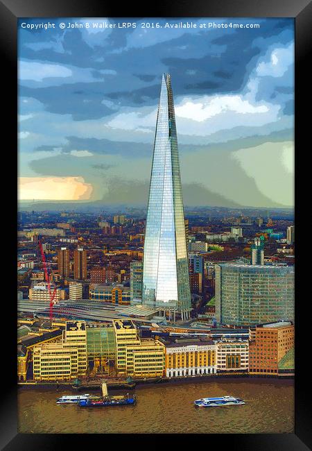 The Shard on a Stormy Day Framed Print by John B Walker LRPS