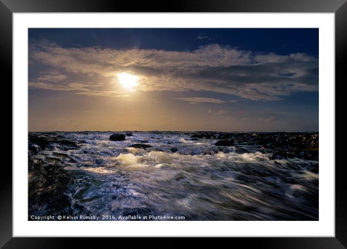 running river Framed Mounted Print by Kelvin Rumsby