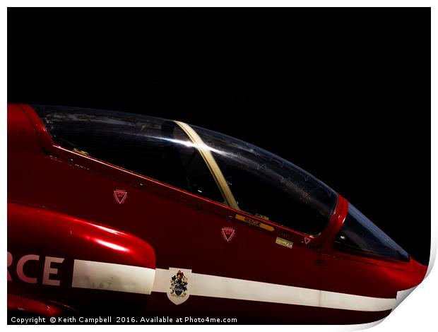 Red Arrow Hawk in the shadows Print by Keith Campbell
