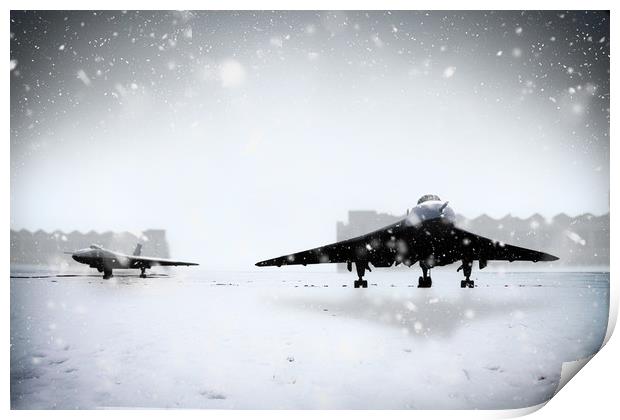 Cold War Bombers Print by J Biggadike