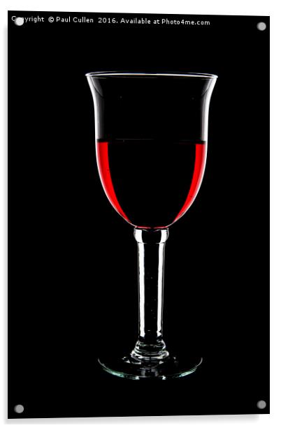 Wine glass Acrylic by Paul Cullen