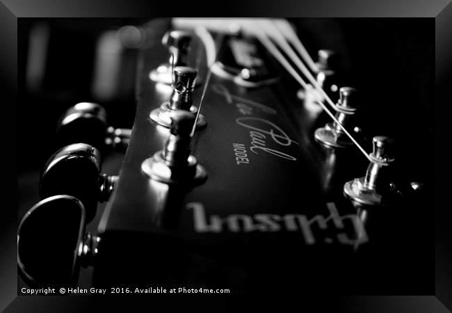 Gibson Les Paul Framed Print by Helen Gray