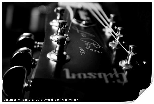 Gibson Les Paul Print by Helen Gray
