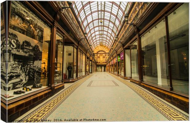 Central Arcade, Newcastle Canvas Print by andrew blakey