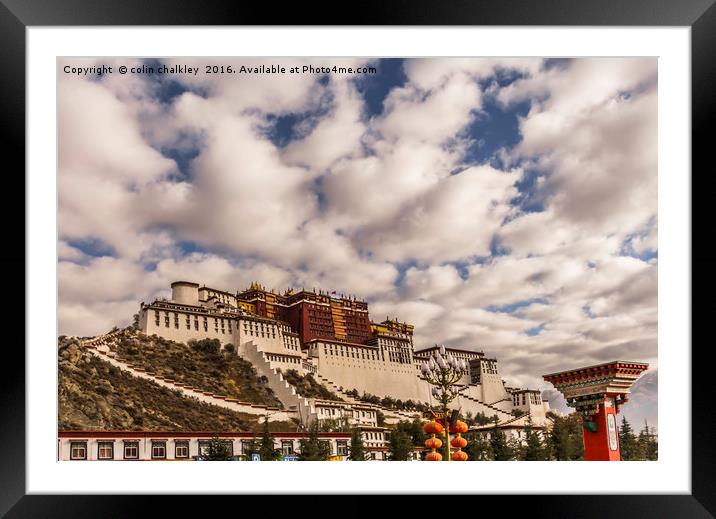 Big Sky in Tibet Framed Mounted Print by colin chalkley