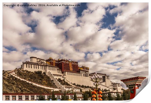 Big Sky in Tibet Print by colin chalkley