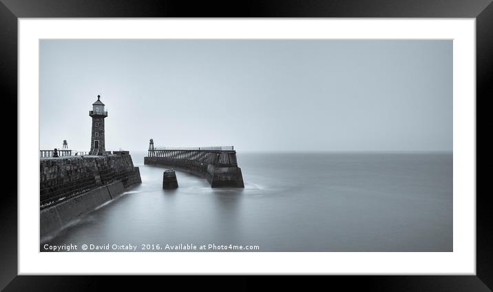 Whitby East harbour Framed Mounted Print by David Oxtaby  ARPS