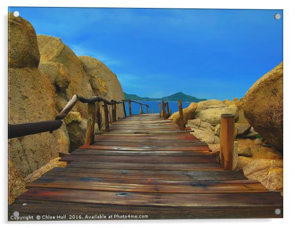 Bridge to Sea Acrylic by Chloe Hull
