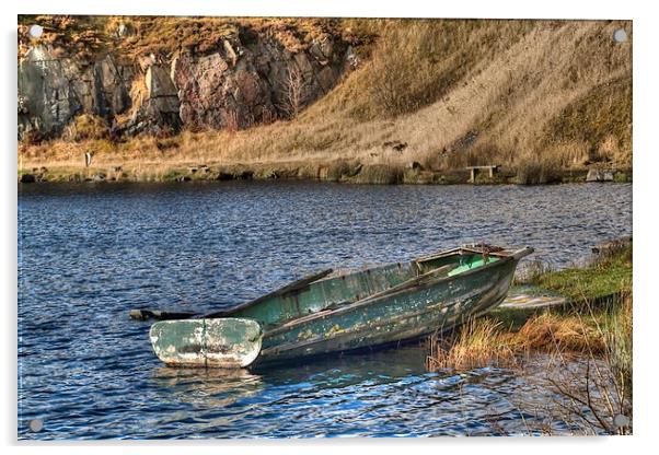 Abandoned boat. Acrylic by Irene Burdell