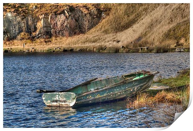 Abandoned boat. Print by Irene Burdell
