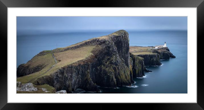 Neist point lighthouse  Framed Mounted Print by chris smith