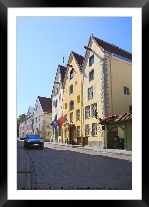 The Three Sister's Houses Tallinn Old Town Estonia Framed Mounted Print by Carole-Anne Fooks