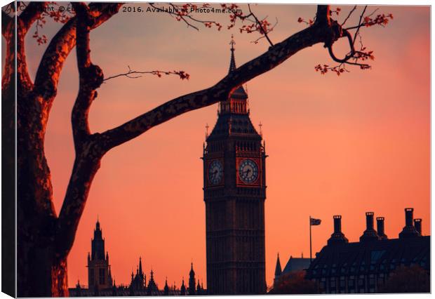 sunset over Big Ben and houses of parliment London Canvas Print by Heaven's Gift xxx68