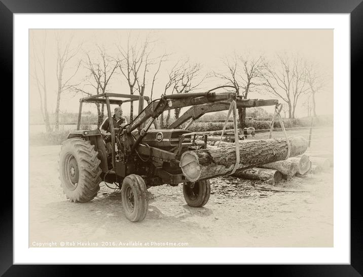 Old Massey 185  Framed Mounted Print by Rob Hawkins
