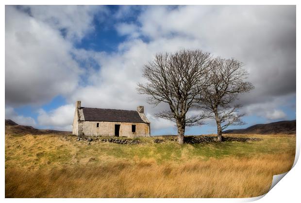 Highland Cottage. Print by David Hare