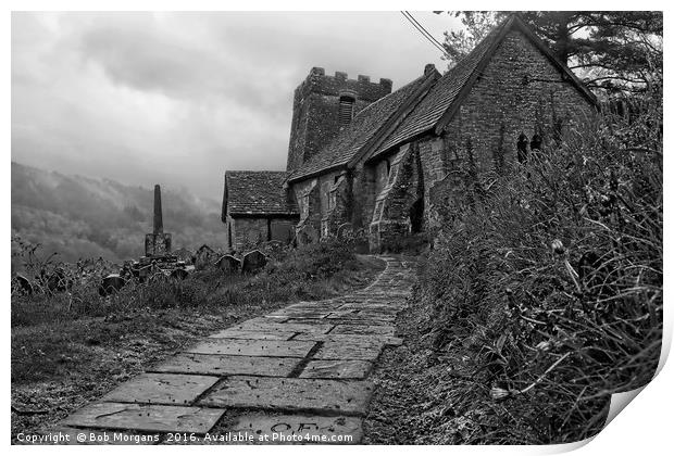 The Leaning Tower Of Cwmyoy                        Print by Bob Morgans