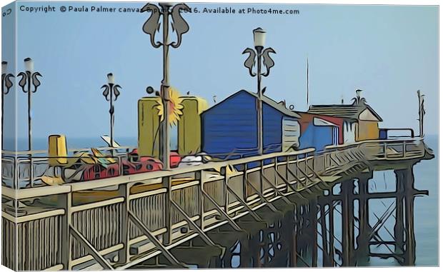 The Grand Pier at Teignmouth Devon Canvas Print by Paula Palmer canvas