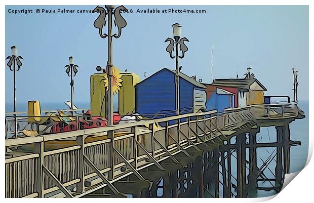 The Grand Pier at Teignmouth Devon Print by Paula Palmer canvas