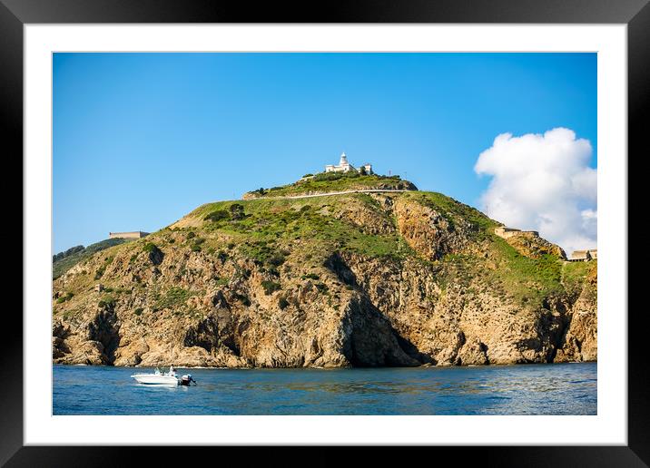 Faro Punta Almina Framed Mounted Print by Wight Landscapes