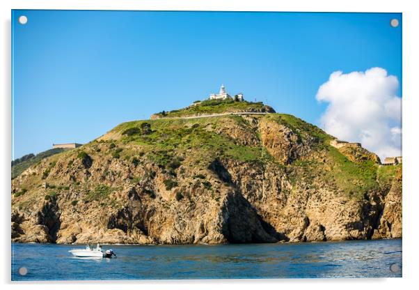 Faro Punta Almina Acrylic by Wight Landscapes