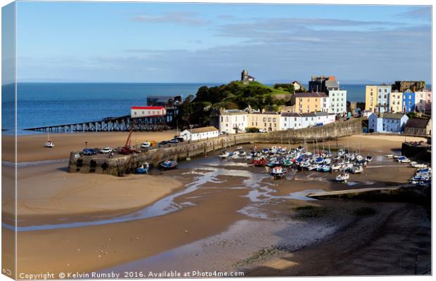 tenby harbour Canvas Print by Kelvin Rumsby