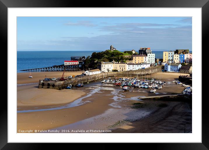 tenby harbour Framed Mounted Print by Kelvin Rumsby