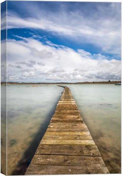 Newtown Wooden Jetty Canvas Print by Wight Landscapes
