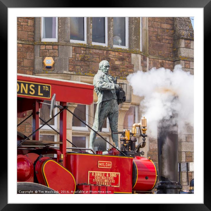 Traction Engine at Trevithick Day Camborne 2016 Framed Mounted Print by Tim Woolcock