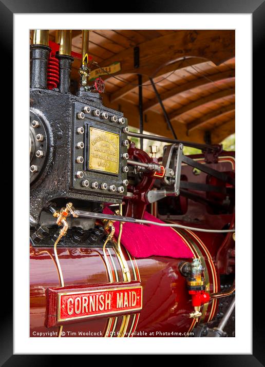 Traction Engine at Trevithick Day Camborne 2016 Framed Mounted Print by Tim Woolcock