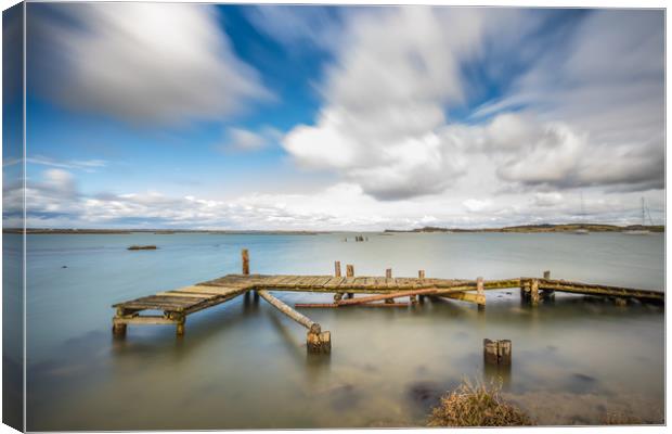 Circular Jetty Newton Isle Of Wight Canvas Print by Wight Landscapes
