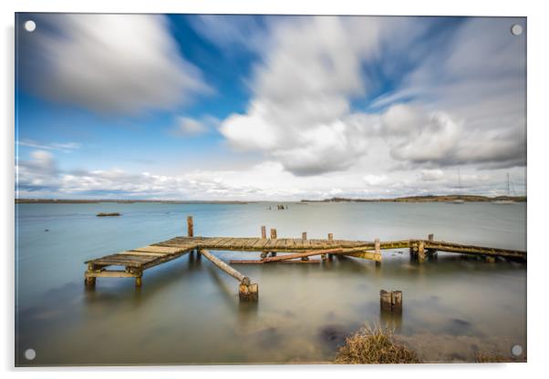 Circular Jetty Newton Isle Of Wight Acrylic by Wight Landscapes
