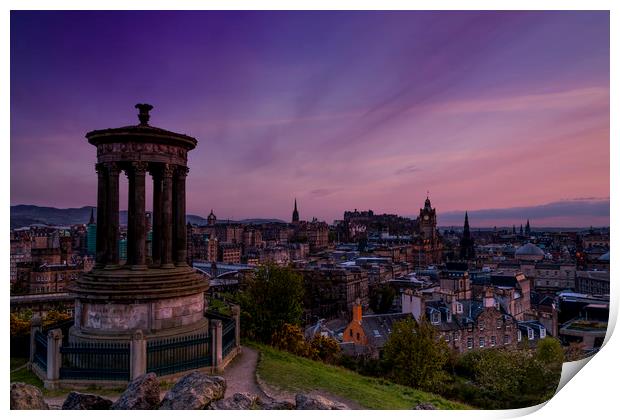 Calton Hill at Sunset Print by Gavin Liddle
