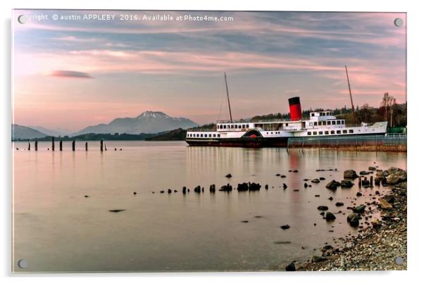 Maid Of The Loch Paddle Steamer Acrylic by austin APPLEBY