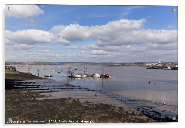 River Tamar Acrylic by Tim Woolcock