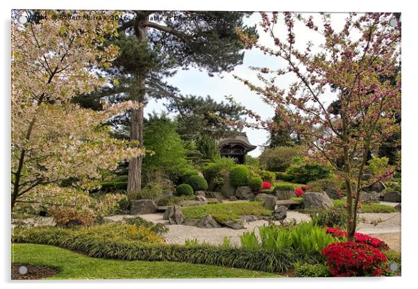The Japanese Garden Acrylic by Robert Murray